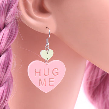 Fashion Love Letter Valentine's Day Gift Cute Acrylic Earrings Jewelry