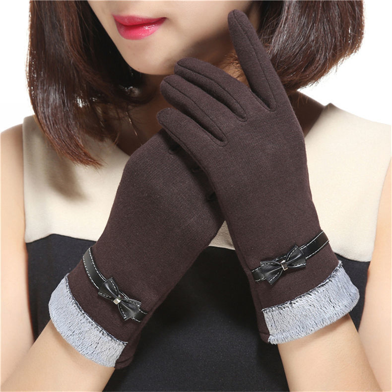 Women's Fashion Leisure Warm Bow Gloves