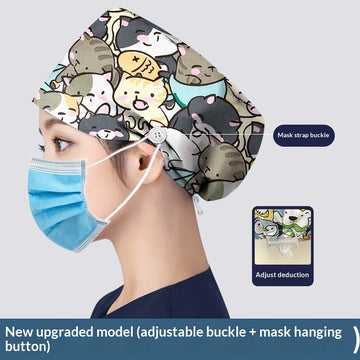 Multicolor Cartoon Nurse Hat Doctor Anti-hair Loss