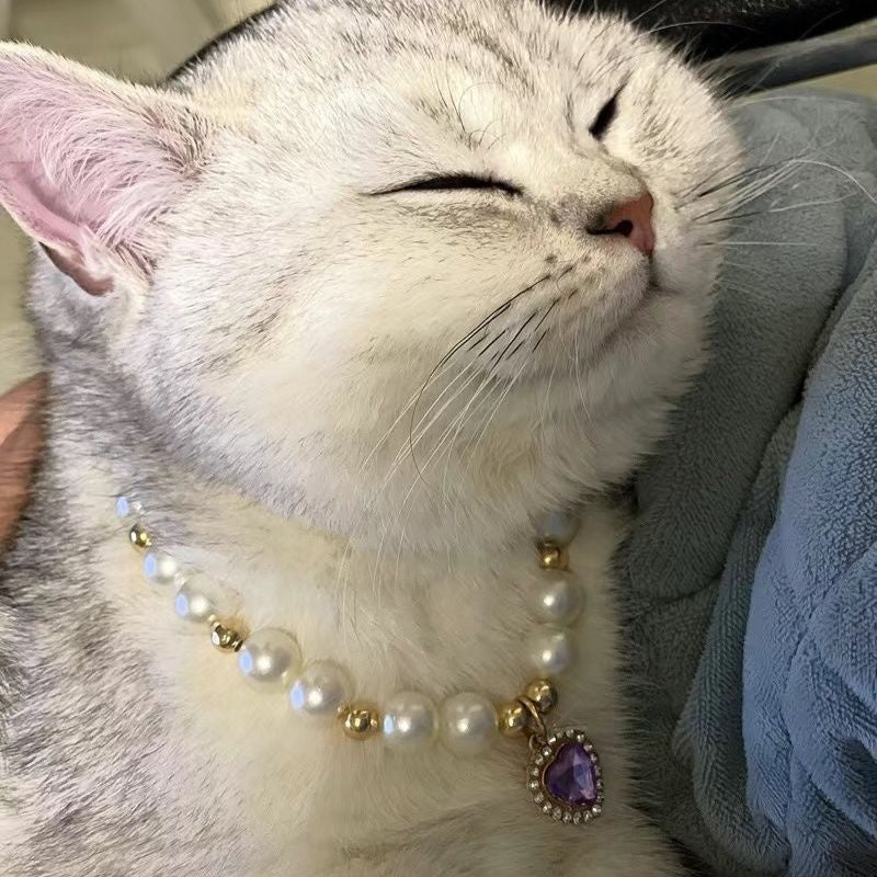 Popular Internet Celebrity Cat Pearl Necklace