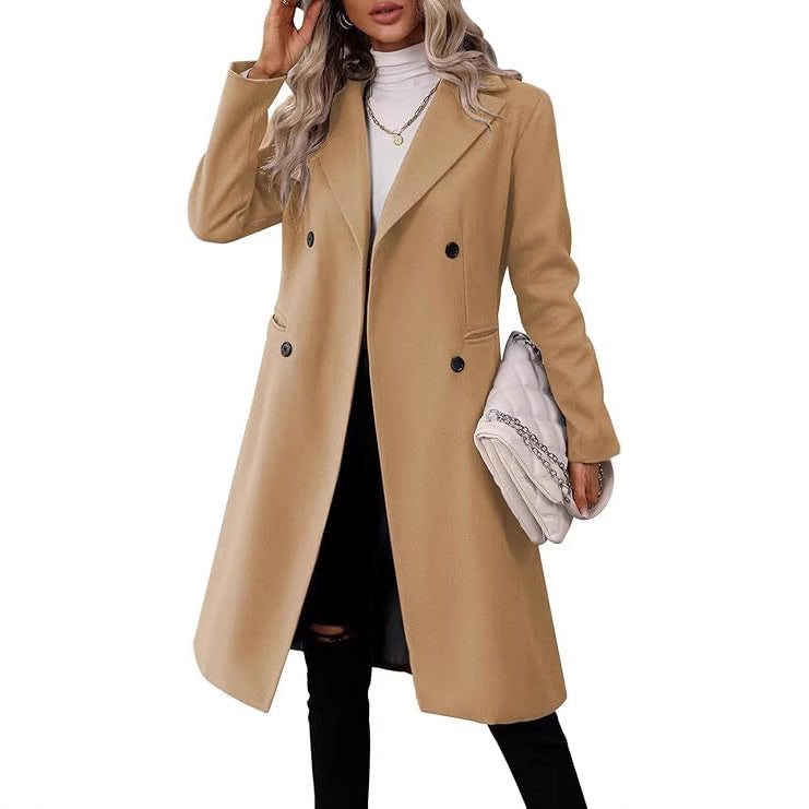 Autumn / Winter New Women's Long Woolen Coat
