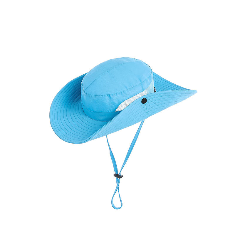 Bucket Hat Women's Summer Outdoor Sun Hat Exposed Ponytail Sun Hat Sun Protection Hat