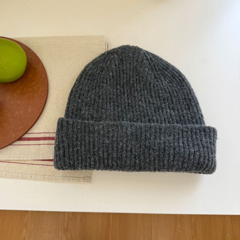 Women's Double-layer Wool Flanging Woolen Cap