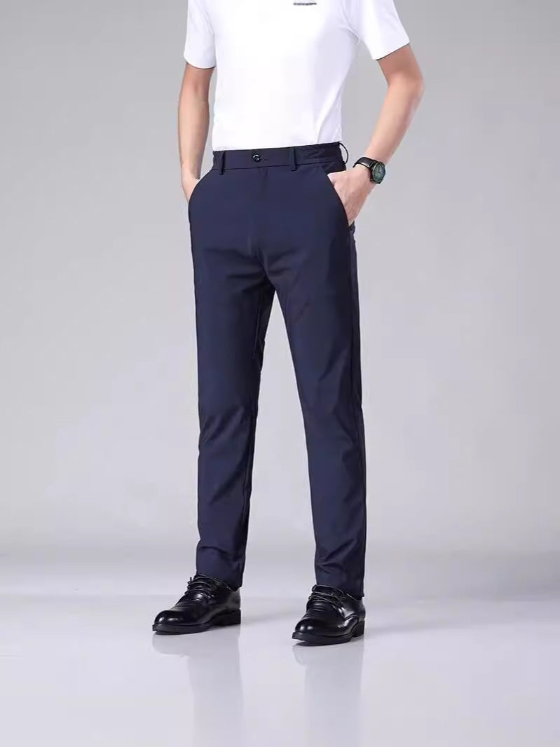 Casual Pants Men's Thin Business Stretch-fit Pants