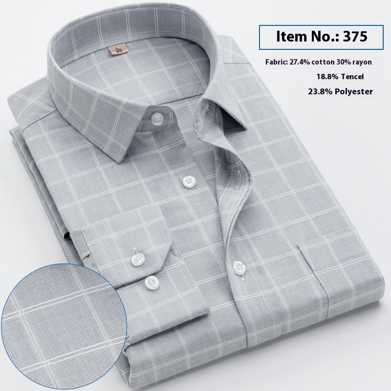 Shirt Men's Long Sleeve Spring And Autumn Middle-aged Loose Casual Men's Shirt