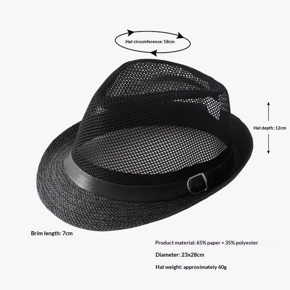 Straw Beach Summer Sun For Men And Women Sun-protective Fedora Panama Hat