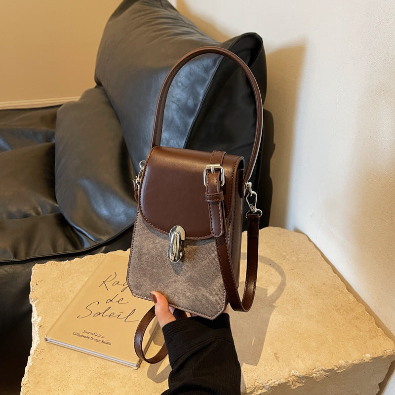 High-end Textured Small Square Tote Bag