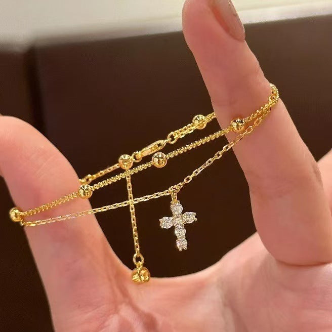 Womens Fashionable Vintage Double-Layer Bracelet