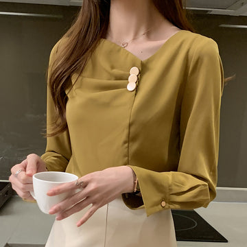 New Trendy - All-match Long-sleeved Chiffon