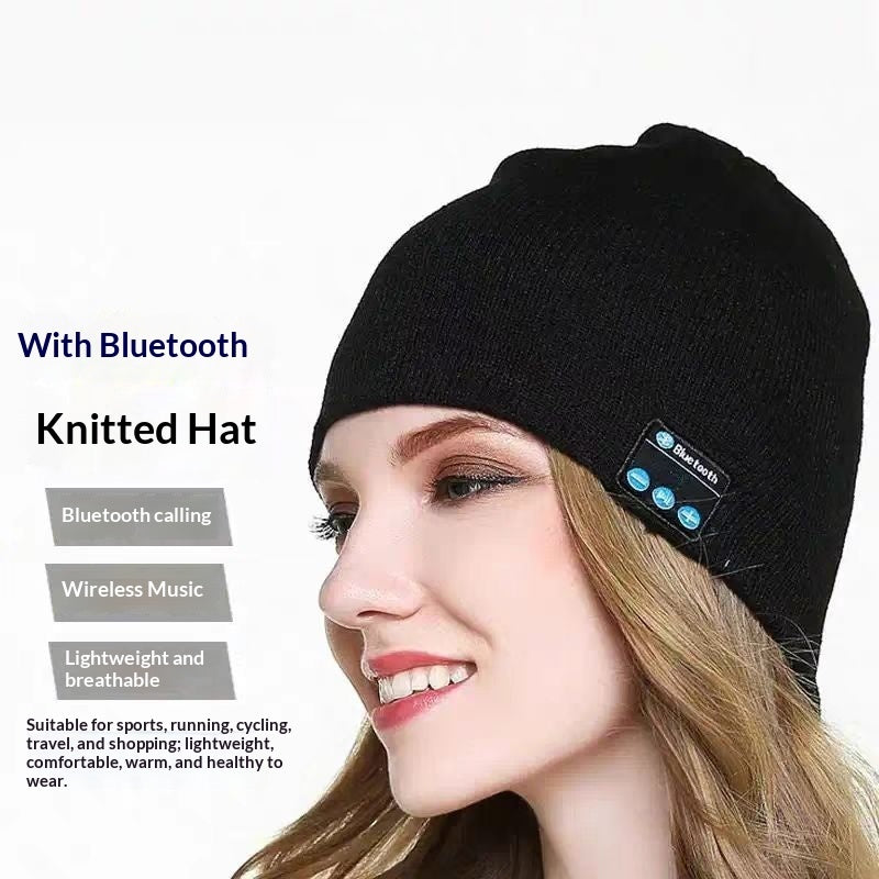Bluetooth 50 Knitted Hat Simple Solid-Color Hip-Hop Style