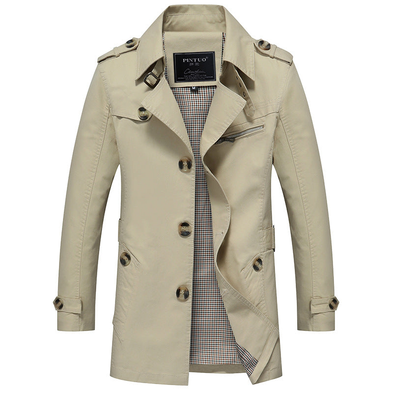Casual Black Slim Fit Cotton Side Seam Sidekick Single-breasted Jacket