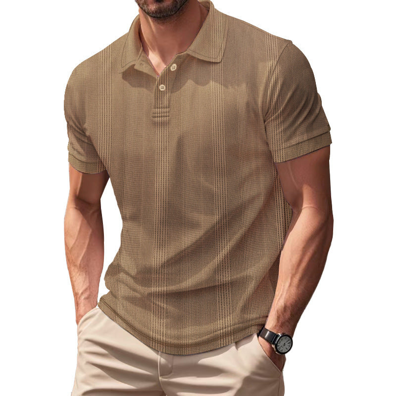 Men's Polo Shirt - Short Sleeve Simple British Style Collar T-shirt
