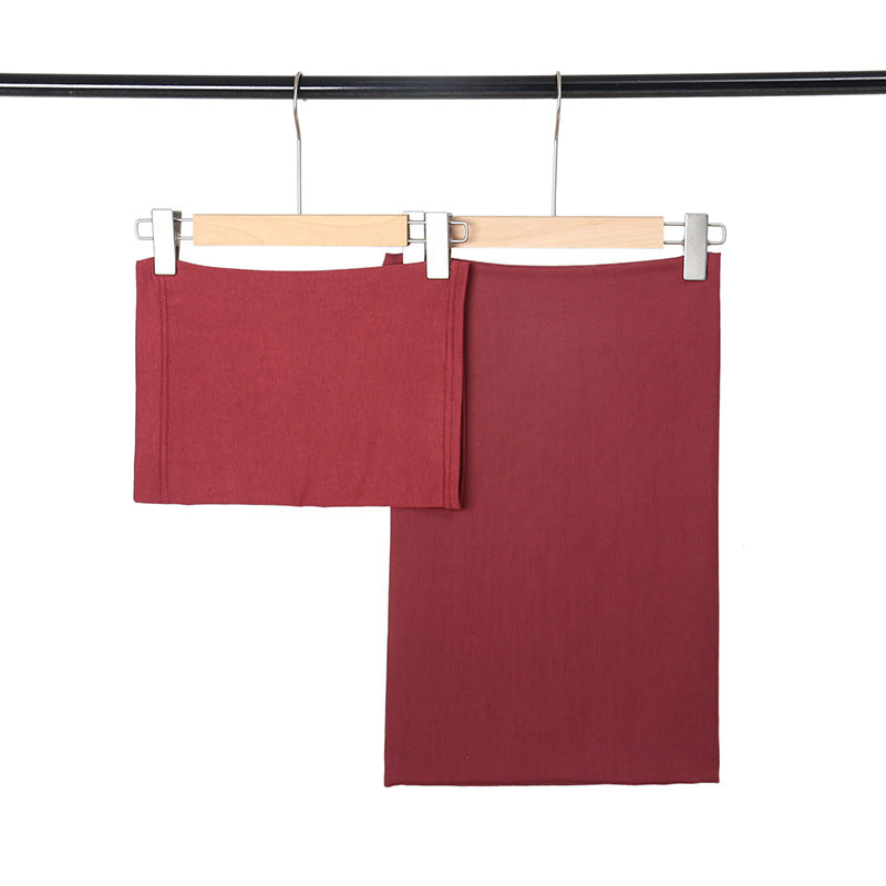 New Wide-brimmed Modal Monochrome Simple Ethnic Headscarf For Women