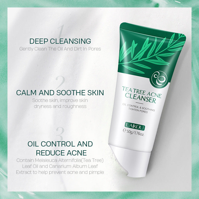 Tea Tree Facial Cleanser 50g Moisturizing Foam Facial Cleanser