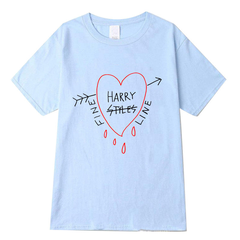 Harry Styles Fine Line Korean T Shirt -Women Fashion Tops -Shirts Short Sleeve Round Neck -T-Shirts Leisure Top Tee Casual Ladies
