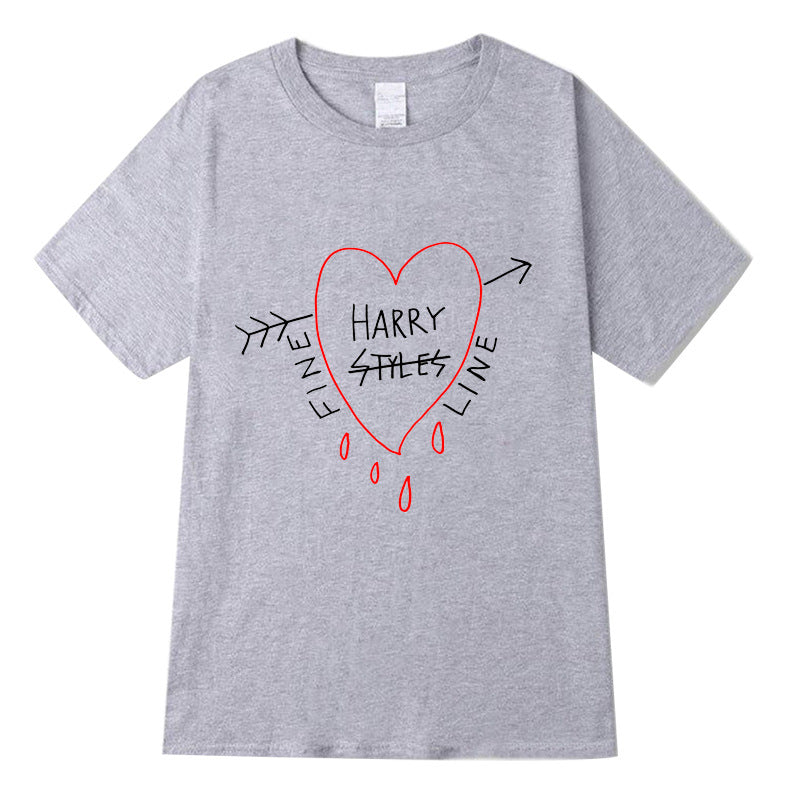 Harry Styles Fine Line Korean T Shirt -Women Fashion Tops -Shirts Short Sleeve Round Neck -T-Shirts Leisure Top Tee Casual Ladies
