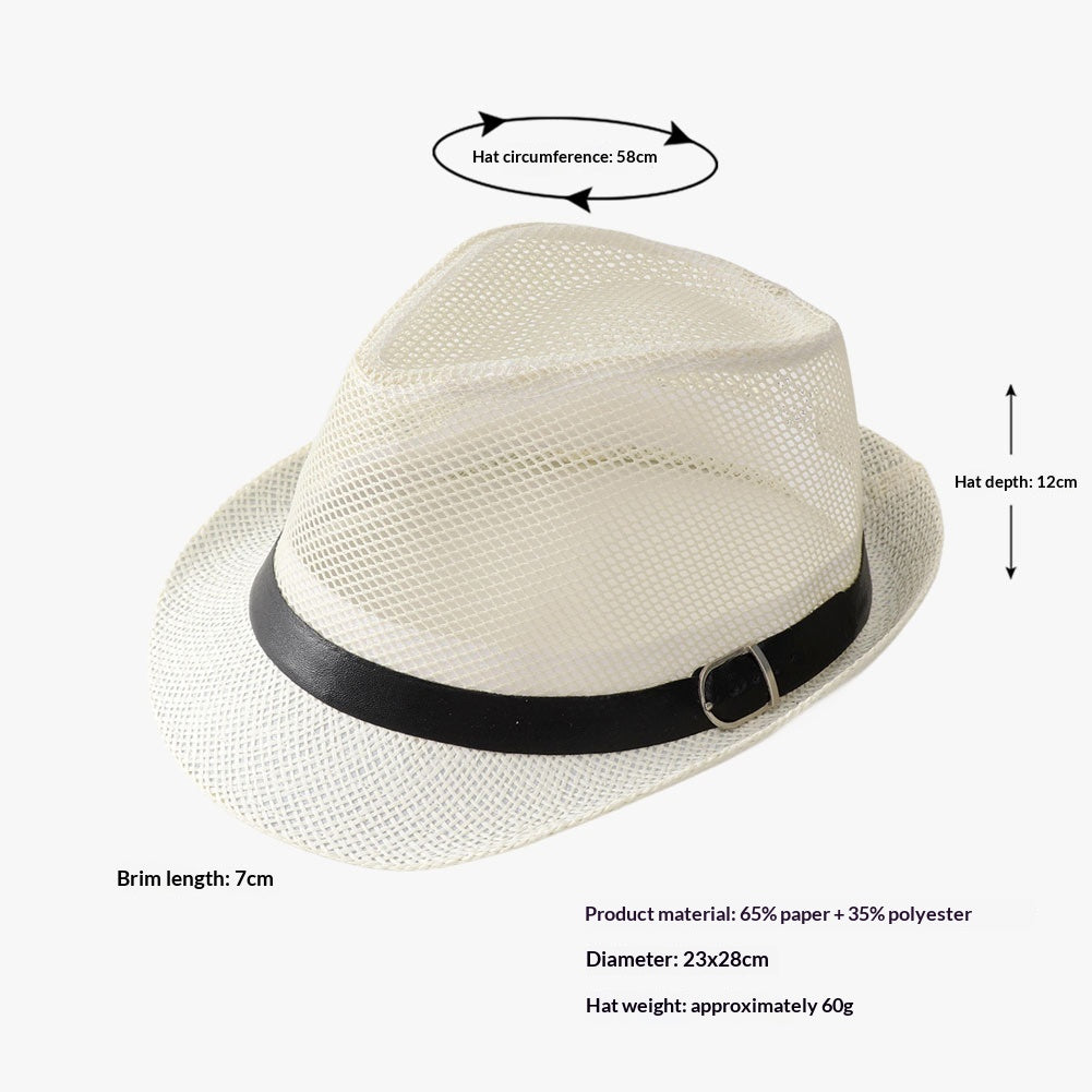 Straw Beach Summer Sun For Men And Women Sun-protective Fedora Panama Hat