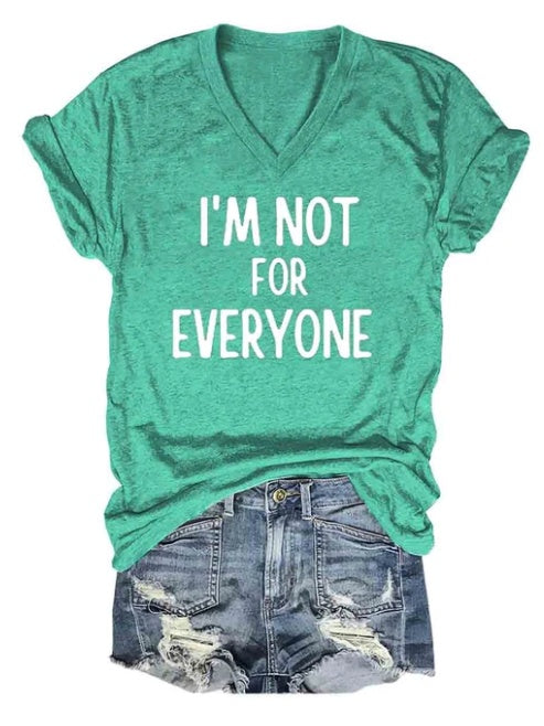 English Printed T-shirt Women's Top