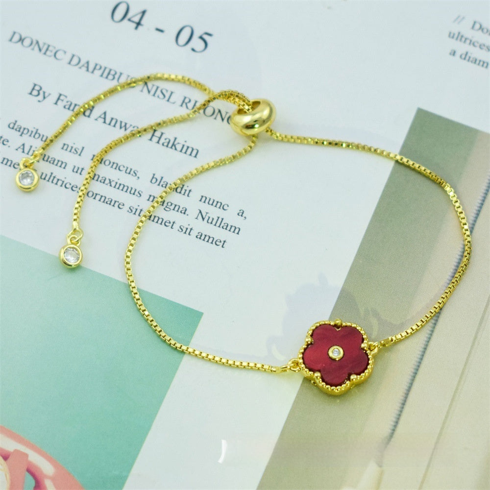 Adjustable Personalized Bracelet Colorful Pentas Flowers