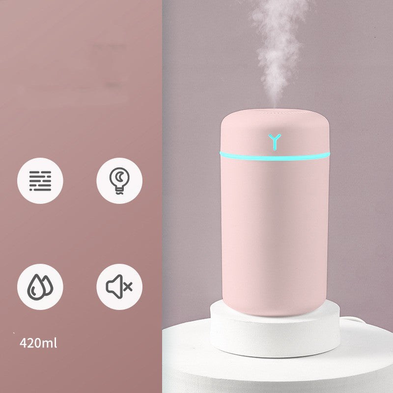 Portable Rechargeable Seven-color Silent Aromatherapy Car Humidifier