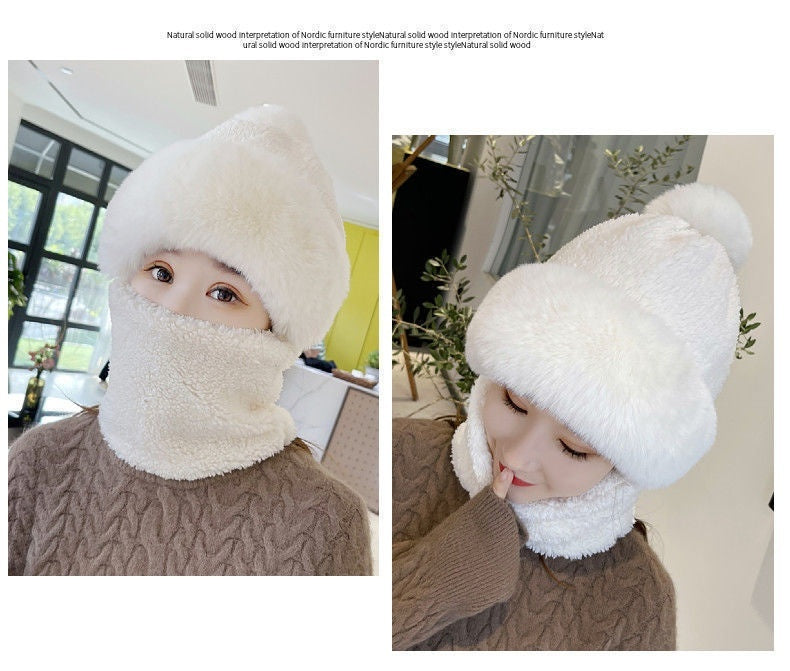 Pullover Hat Scarf Integrated All-match Electric Car Cycling Warm Artifact Windproof Neck Protection