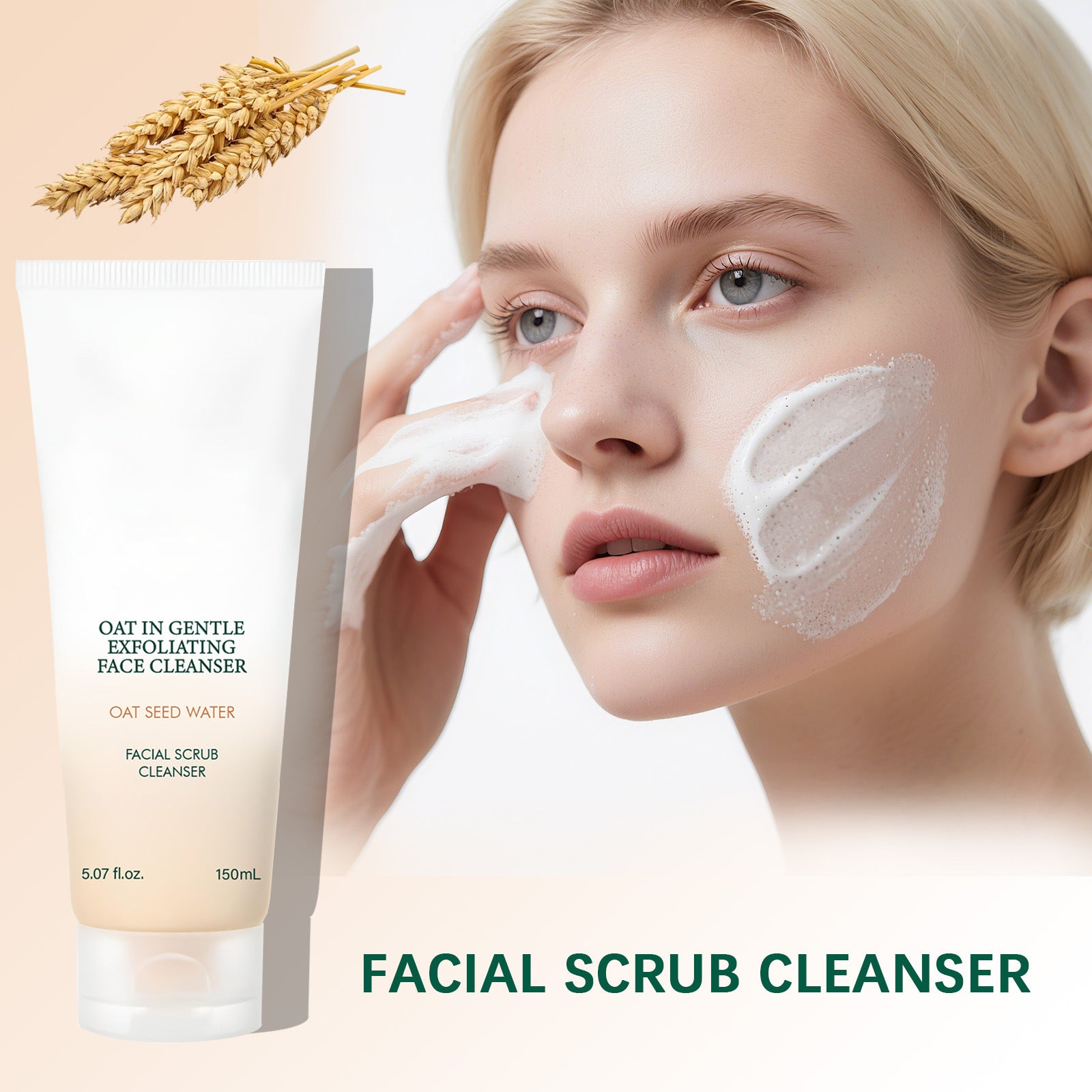 Oat Facial Cleanser Foam Gently Cleans Pores