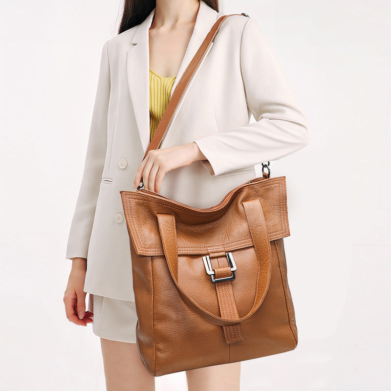 Single-shoulder Bagcrossbody Bag Made Capacity And Soft Leather