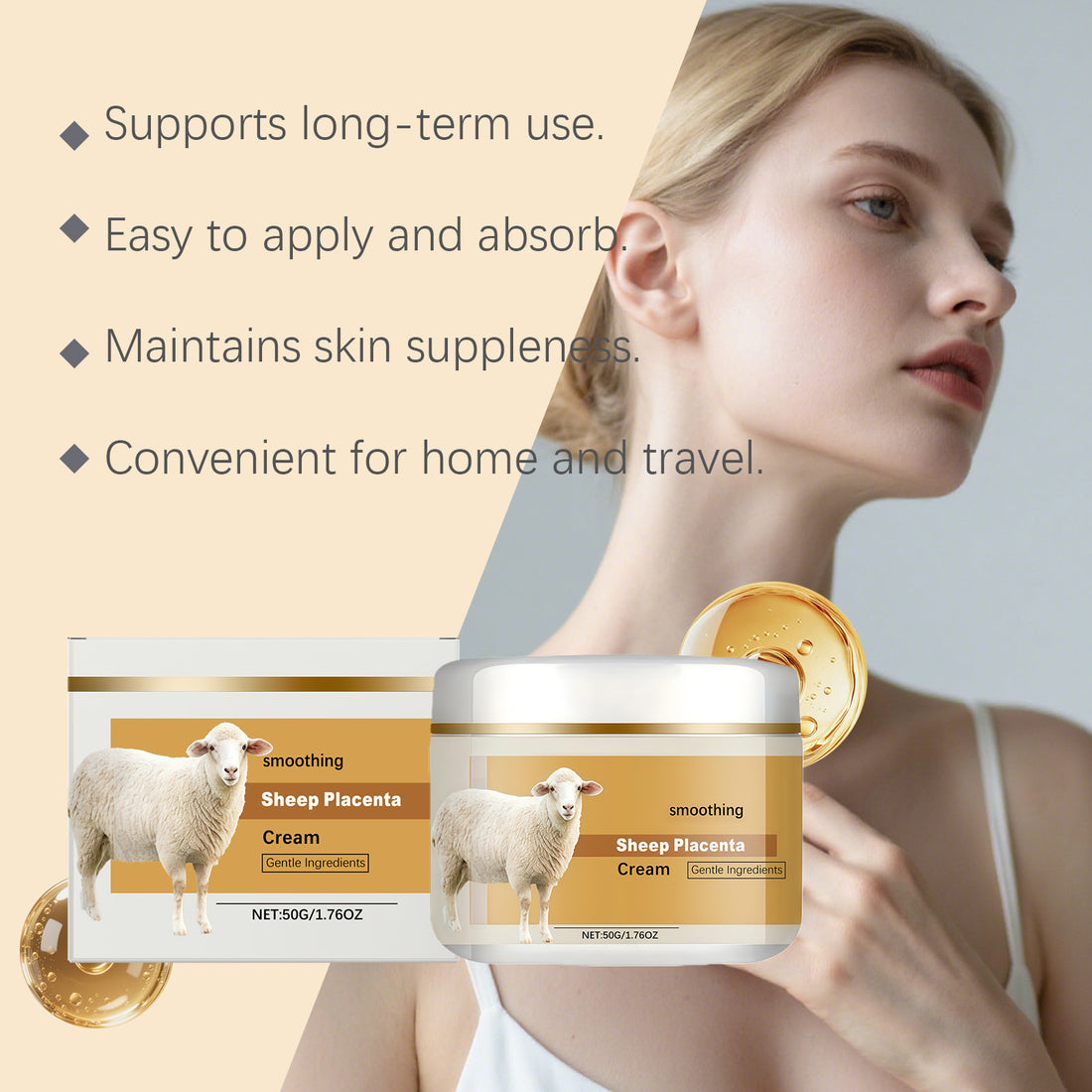 Sheep Placenta Moisturizing Cream A Gentle Formula For Daily Care Of Facial Skin