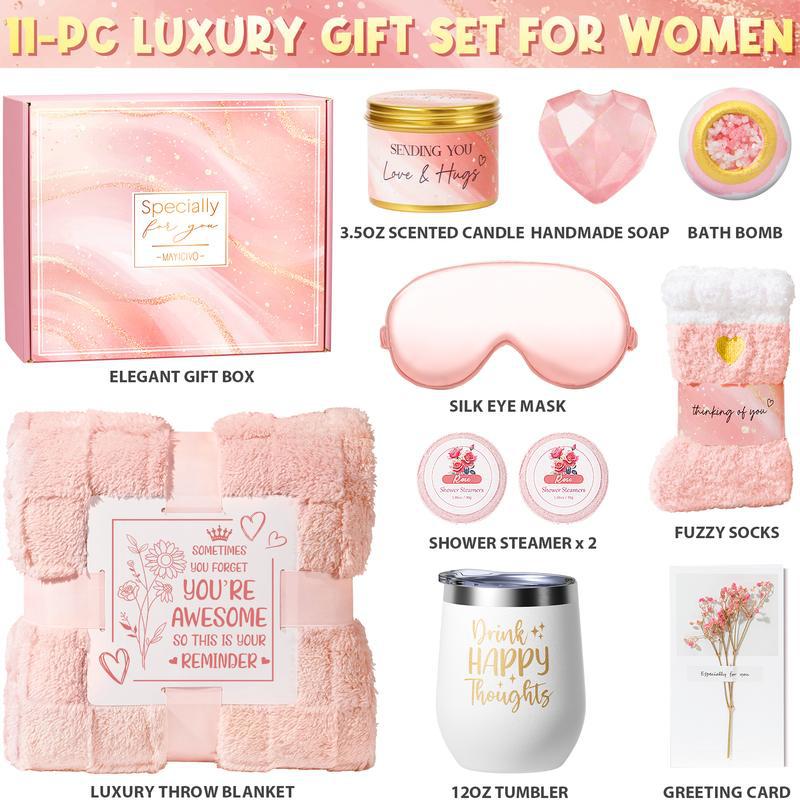 Christmas / Halloween Relax Gift Basket Women - Rose Cash Gift Box