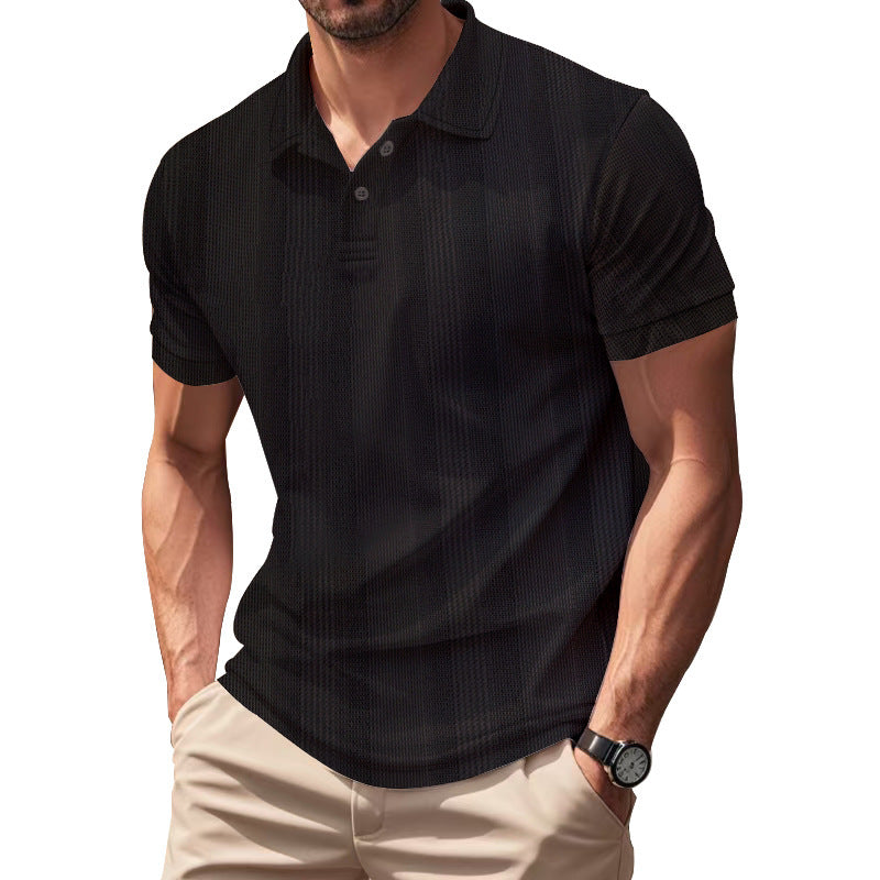 Men's Polo Shirt - Short Sleeve Simple British Style Collar T-shirt