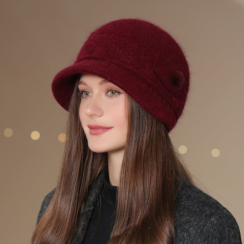 Women's Knit Hat Winter Middle-aged And Elderly Woolen Cap