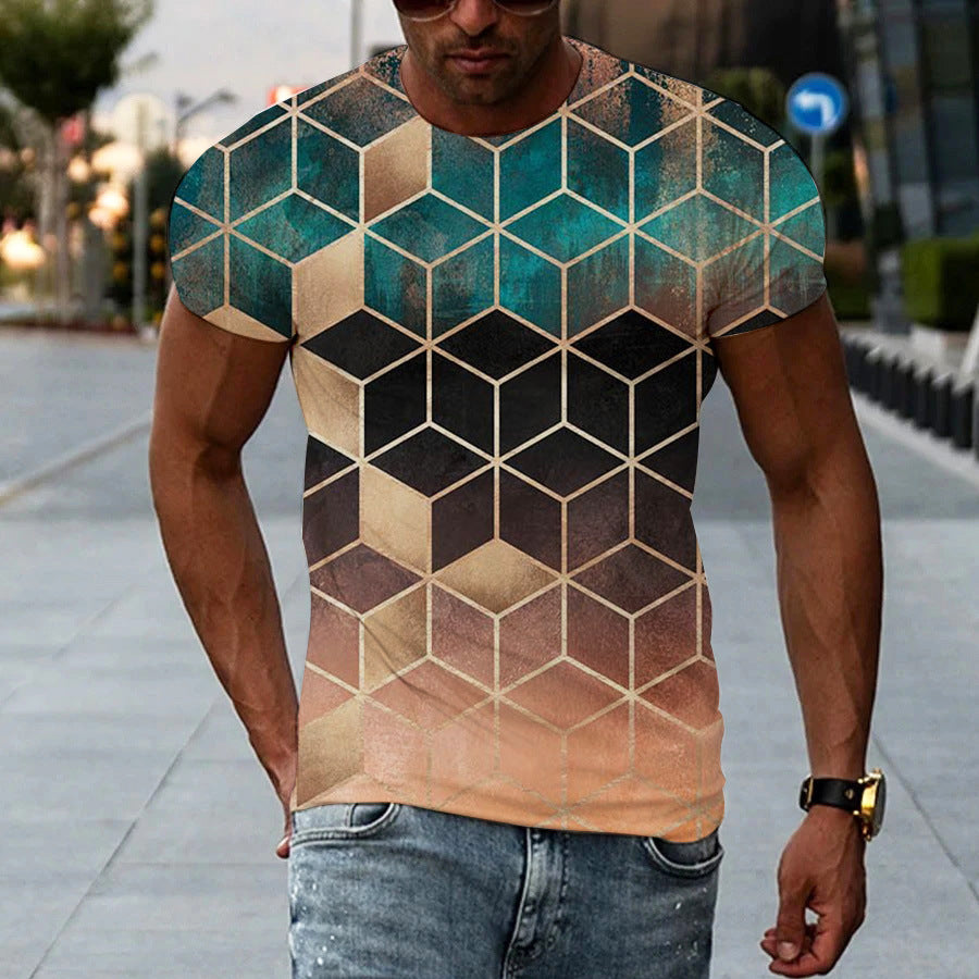 New Men's Printed - 3D T-shirt Short Sleeve