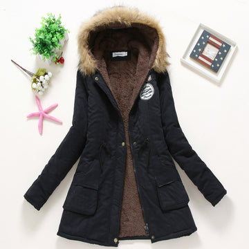Hooded Winter Jacket - Women's Fashion  - Warm Coats