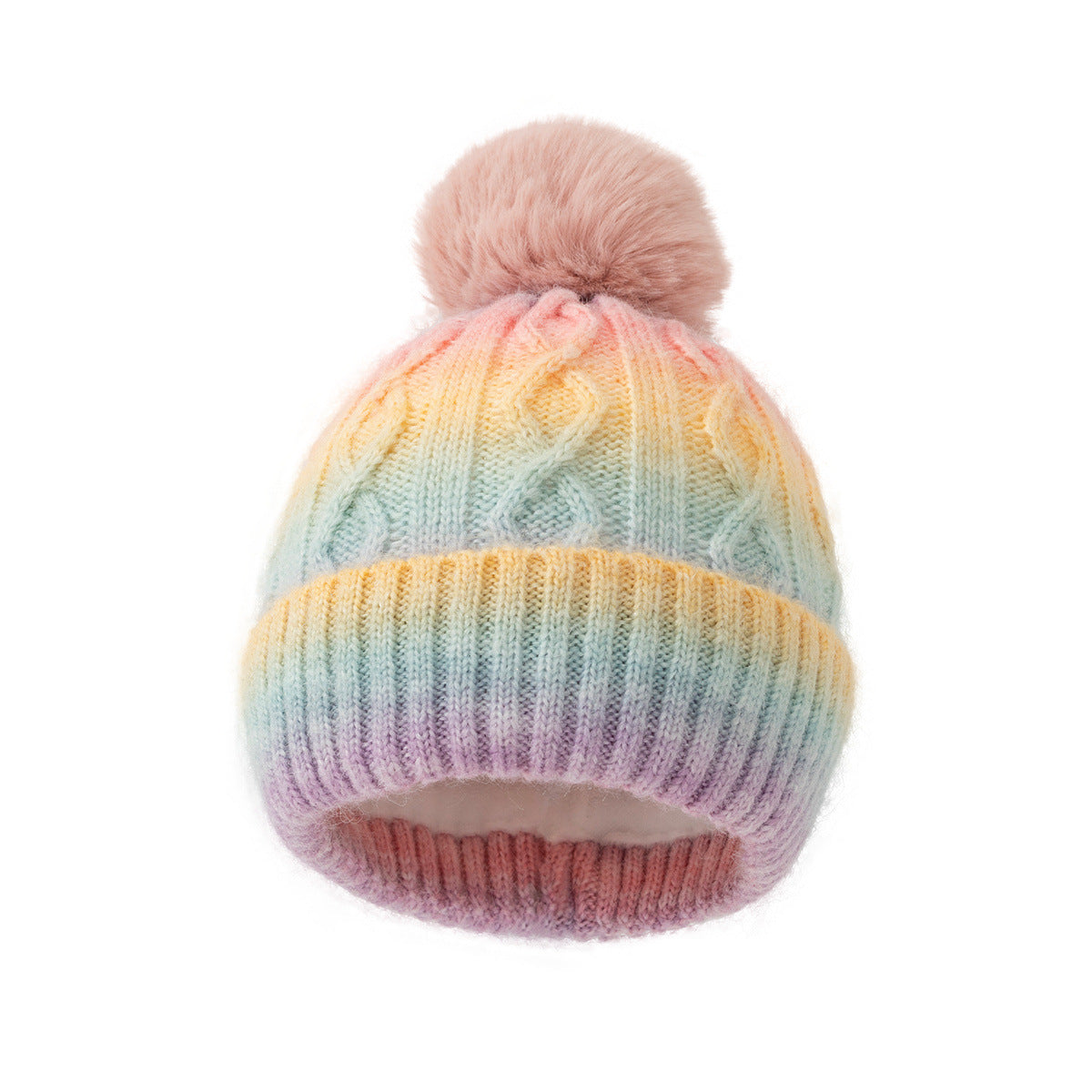 Womens Knitted Beanie In A Chic Minimalist Korean Style With A Pom-Pom Versatile And FashionForward