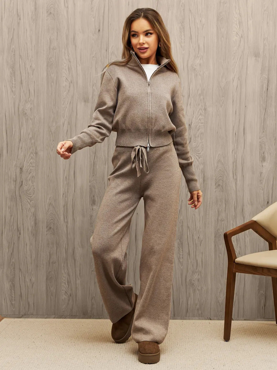 Two-piece Set Casual Cardigan Suit Women