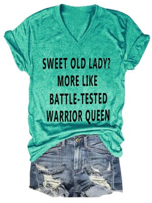 English Printed T-shirt Women's Top