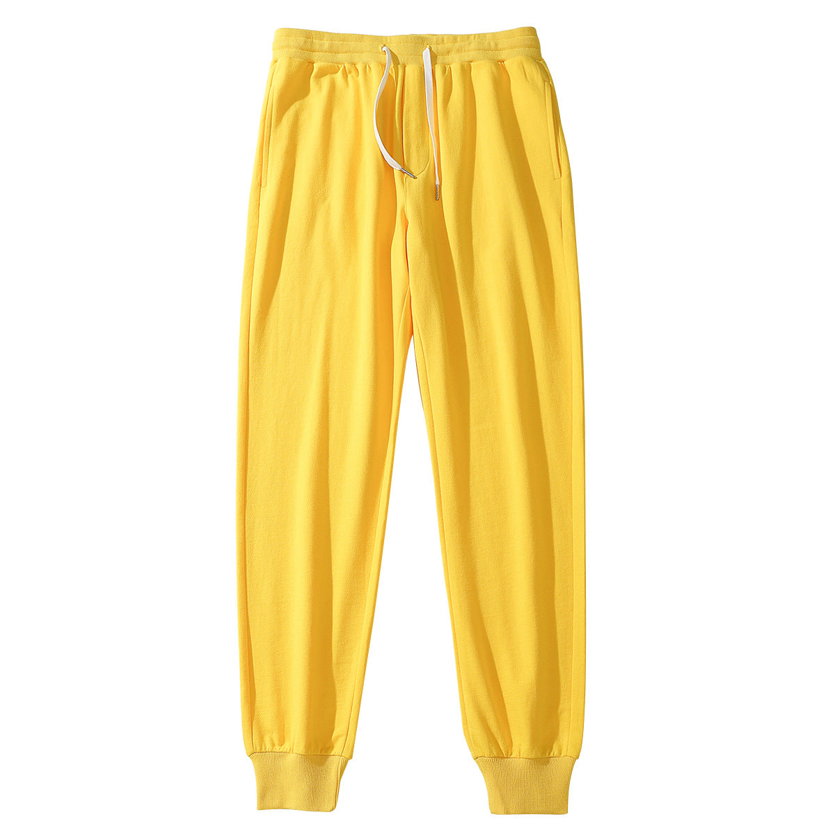 Men's Cotton Sports Casual Pants Drawstring Loose Slimming