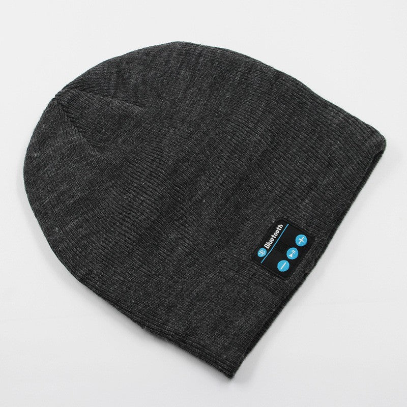 Bluetooth 50 Knitted Hat Simple Solid-Color Hip-Hop Style