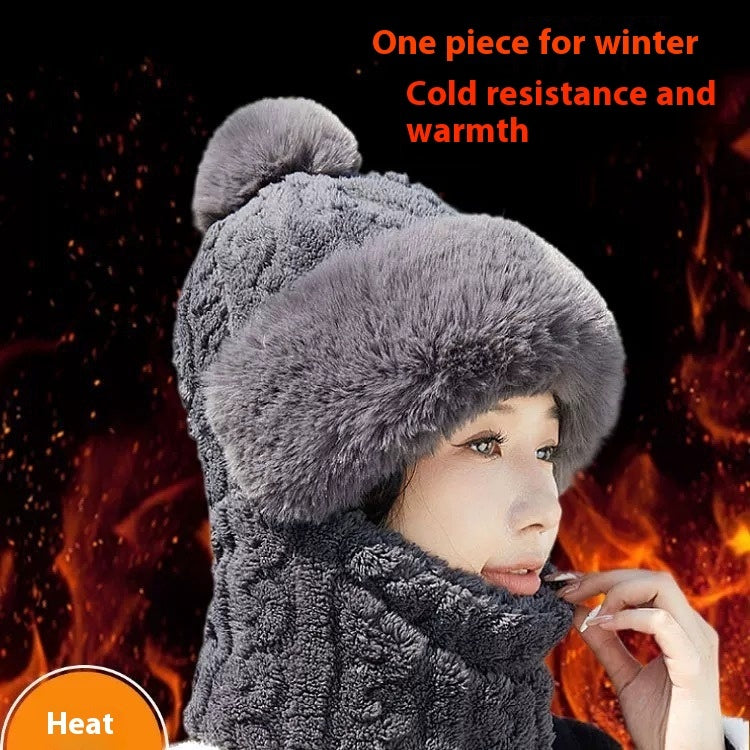 Pullover Hat Scarf Integrated All-match Electric Car Cycling Warm Artifact Windproof Neck Protection