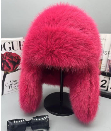 New Autumn And Winter Plush Imitation Fox Fur Hat