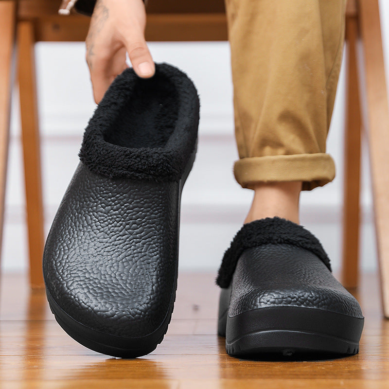 Fashion Personality Fleece-lined - New Closed Toe Casual Sports Slippers Men