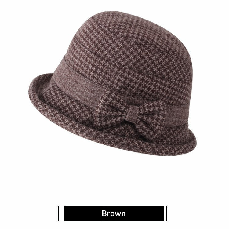Warm Winter Gift Hat For Seniors Bucket Hat Style