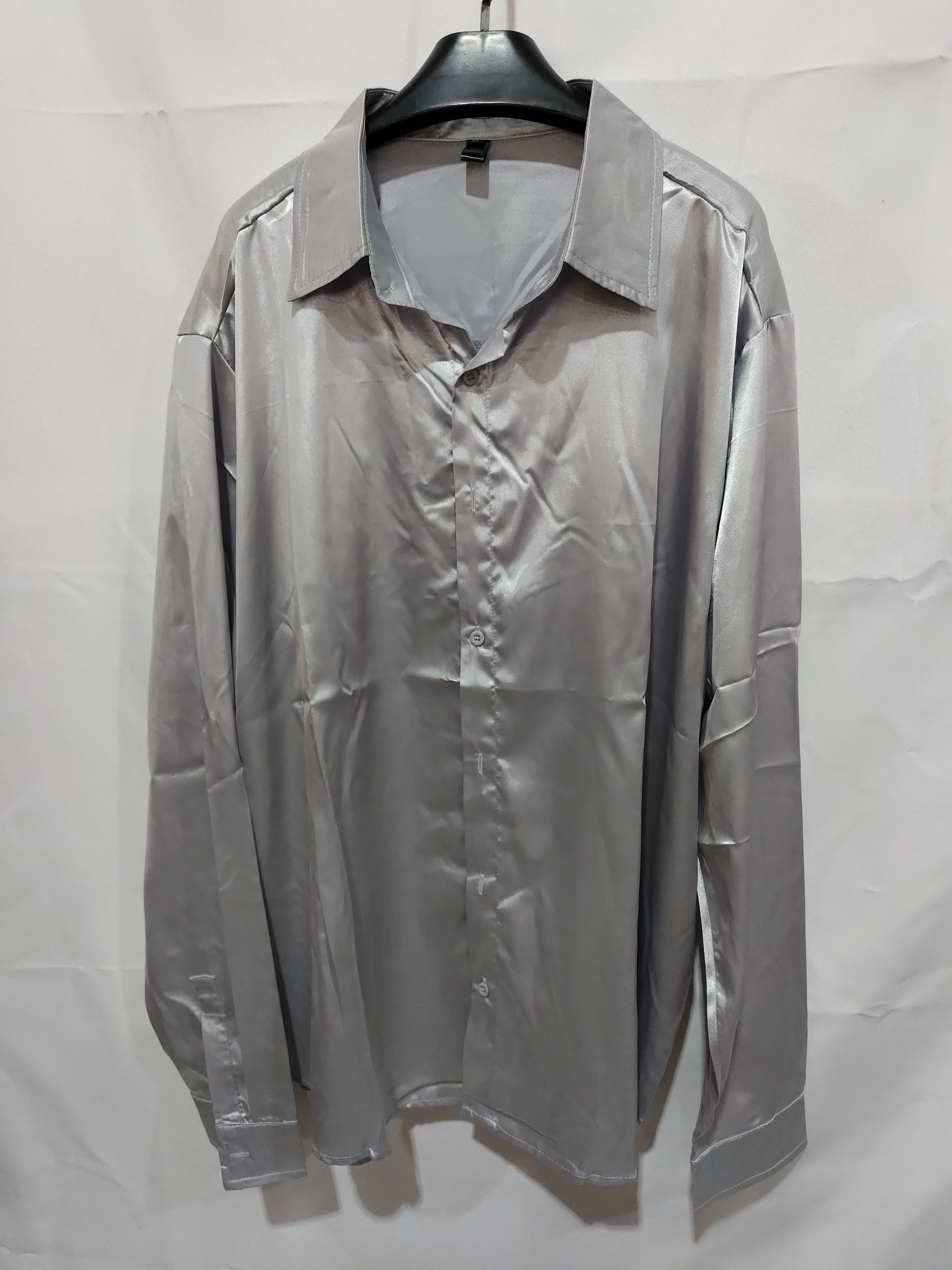 Mens Black Satin Dress Shirts