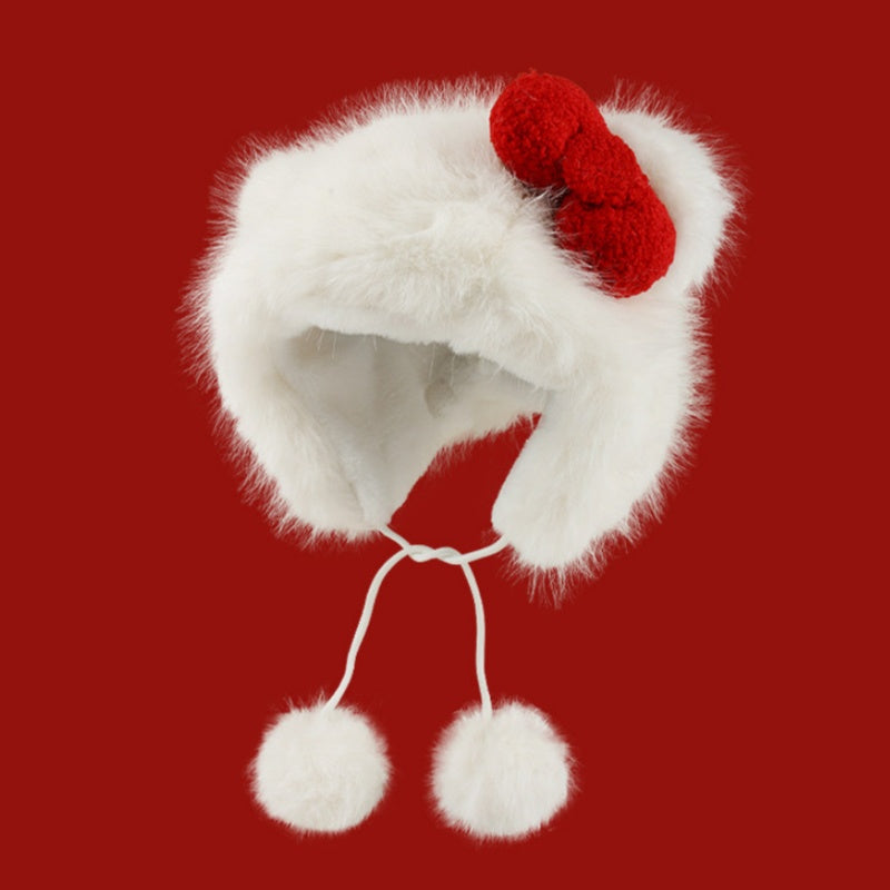 Teddy Bear Ears Thick Plush Fashionable All-Match Furry Hat