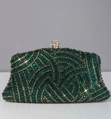 Shimmering And Elegant Rhinestone-decorated Clutch