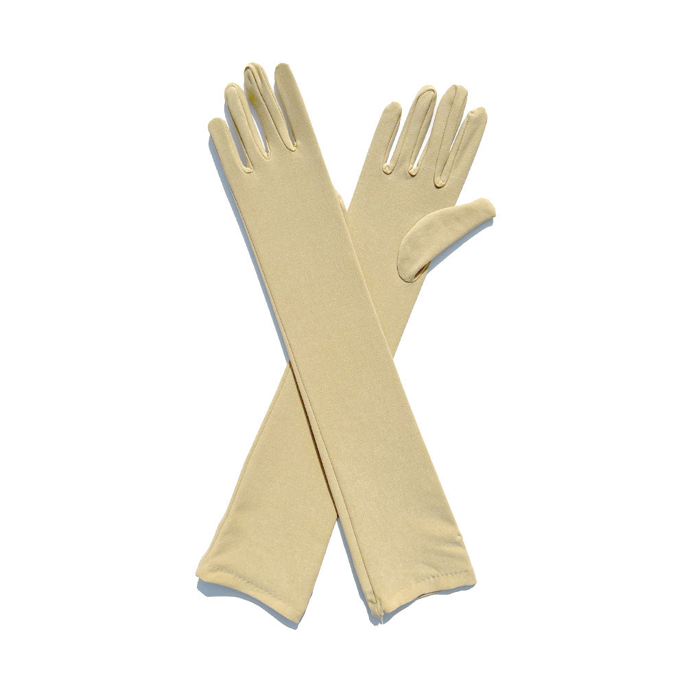 Milk Silk Stretch Holiday Party Dress-up Gloves