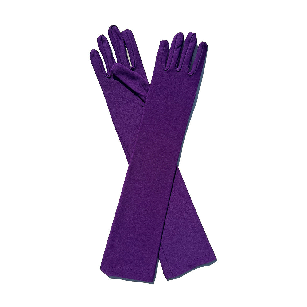 Milk Silk Stretch Holiday Party Dress-up Gloves