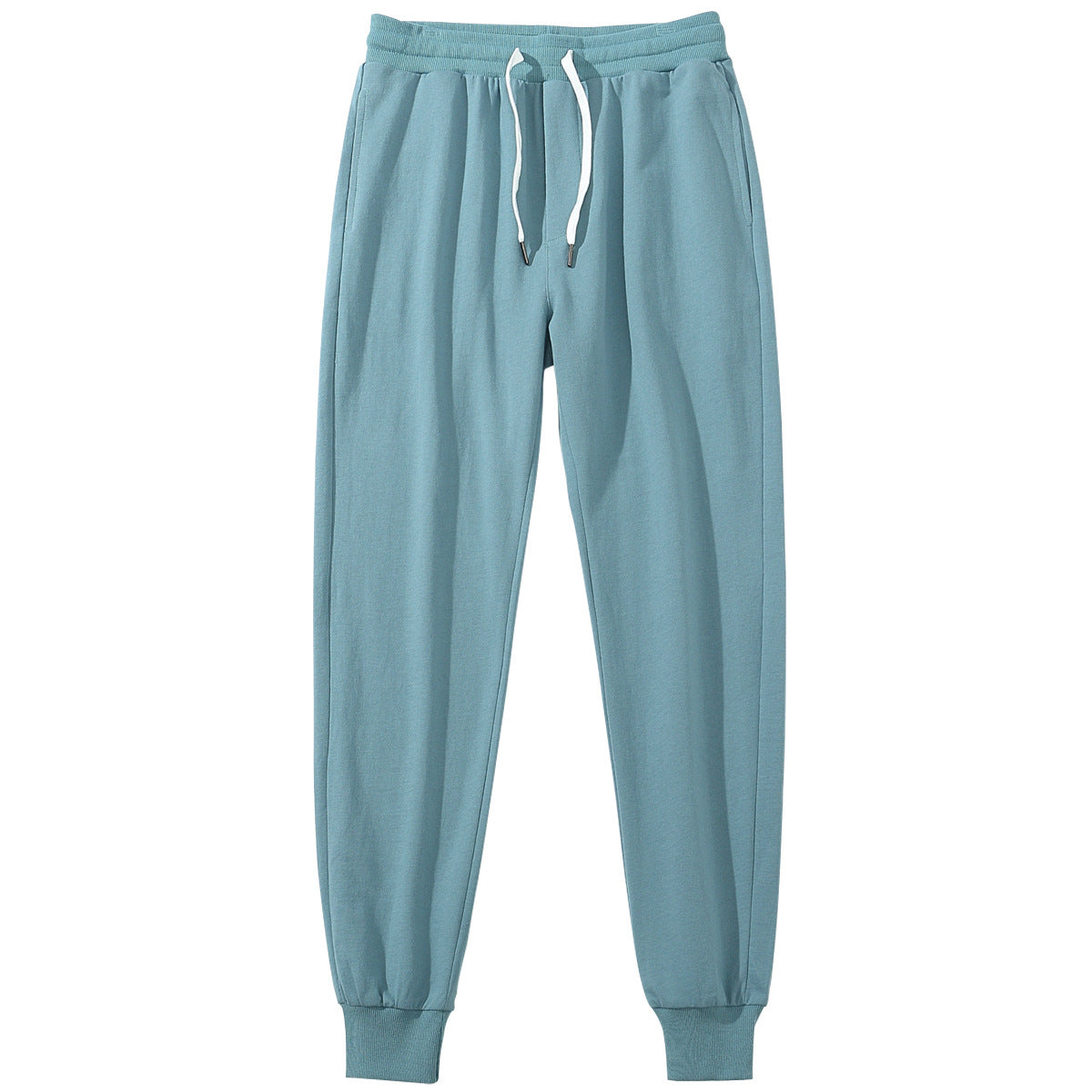 Men's Cotton Sports Casual Pants Drawstring Loose Slimming