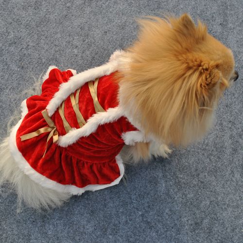 Pet Clothing - New Year And Christmas Classic Red Skirt