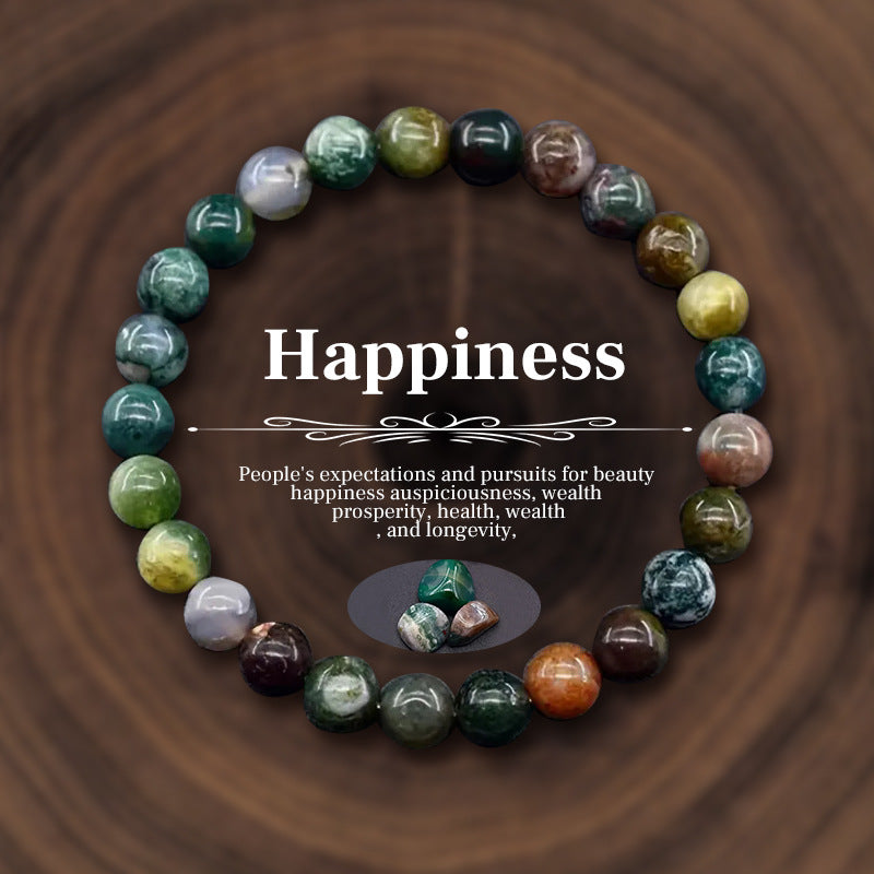 Natural Stone Geometric Beaded Bracelet